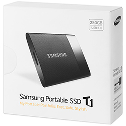 Samsung Portable SSD T1 250GB Box View